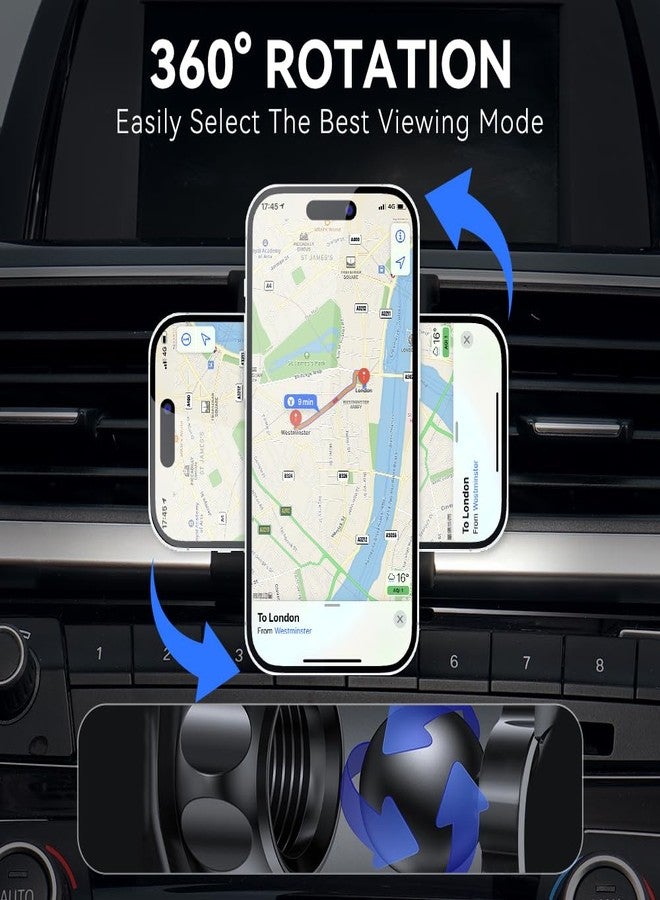 BEERTE Fits MagSafe Car Mount Fit for BMW 3 Series 2014-2019,4 Series 2014-2020 [Upgraded Magnets] Magnetic Phone Holder for Car Air Vent Fit for iPhone 15 14 13 12 Series Fits MagSafe Case All Phones - Image 4