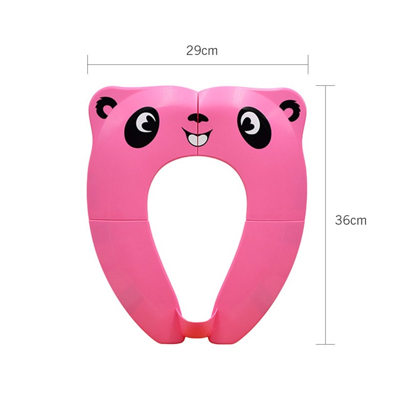 Portable Foldable Baby Potty Seat Baby Toilet Seat with Ergonomical Design Cute Pattern for Standard Toilet Travel Home Use Baby Toddlers - Image 2