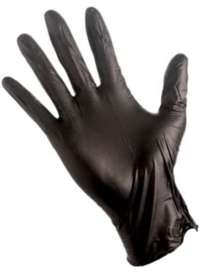 Falcon Falcon Vinyl Gloves - Black Powder Free 100 pieces (Large) - Image 2