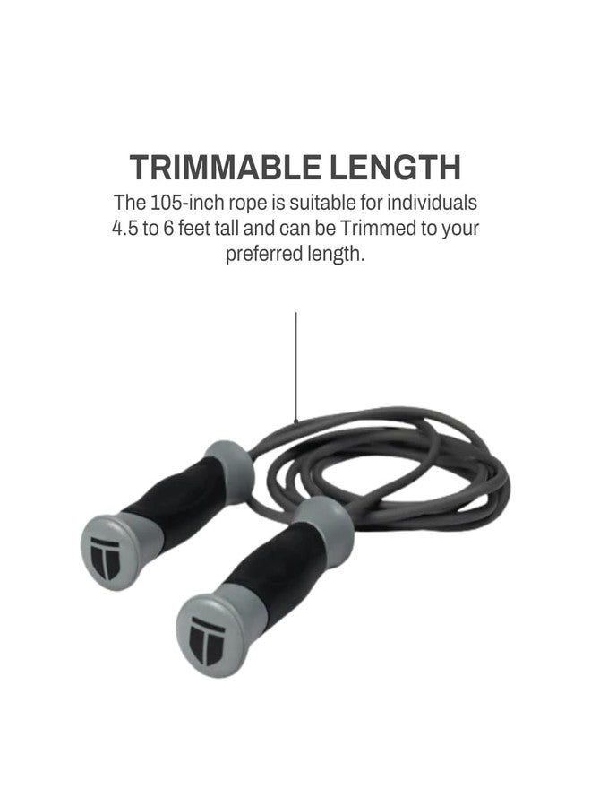 تيجو حبل قفز TEGO | نظام محامل كروية عالي السرعة | طول قابل للتعديل | مقابض مانعة للانزلاق | حبل قفز سريع من مادة PVC لتمارين القلب واللياقة البدنية - Image 5