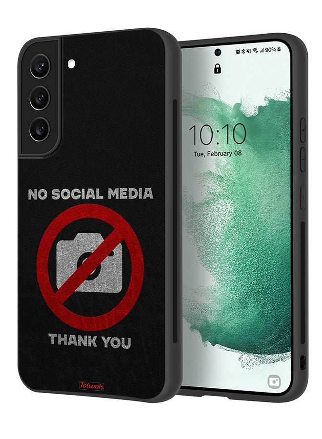 Tolwak Samsung Galaxy S21 FE 5G Protective Case Cover No Social Media Thank You - Image 1