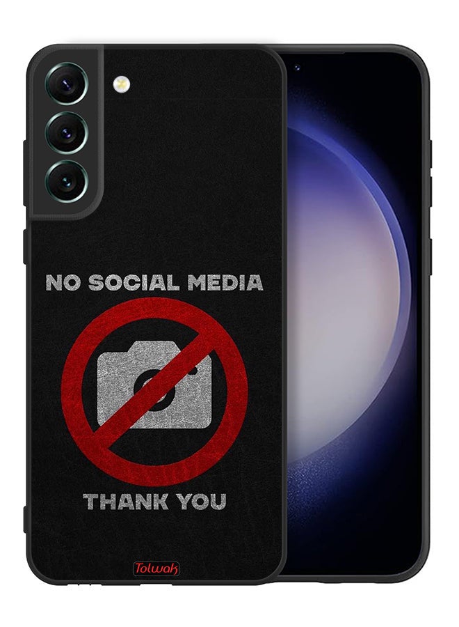 Tolwak Samsung Galaxy S21 FE 5G Protective Case Cover No Social Media Thank You - Image 2