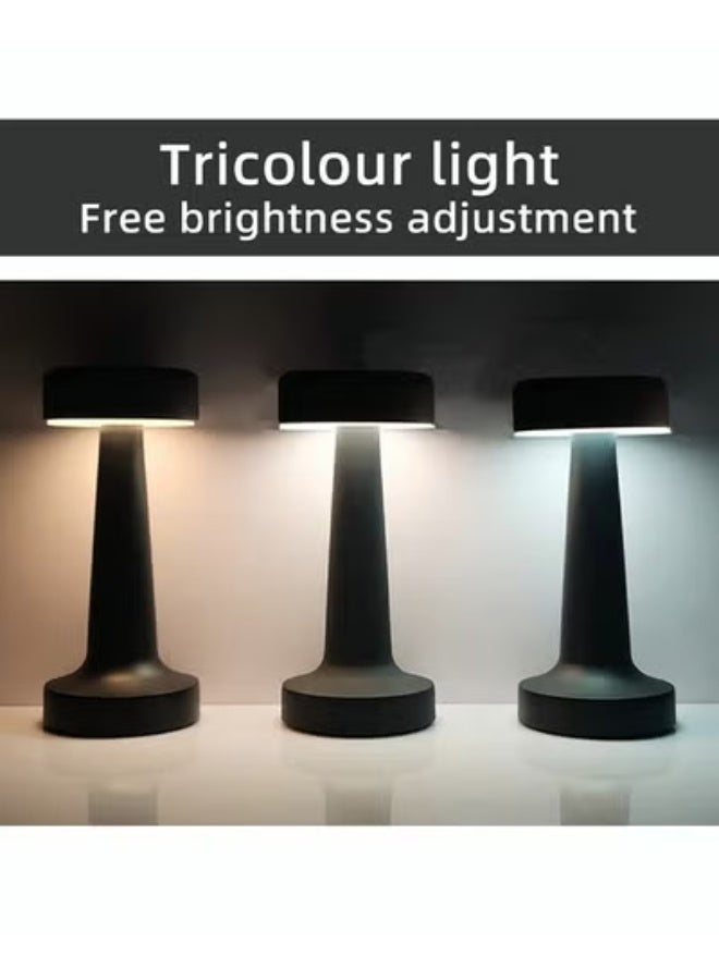 LED 3 Color Desk Lamp, Home Decoration Soft Light Bedside Lamp, USB Charging Touch Dimming Table Lamp, for Restaurants Garden Patio Bedroom Outdoor