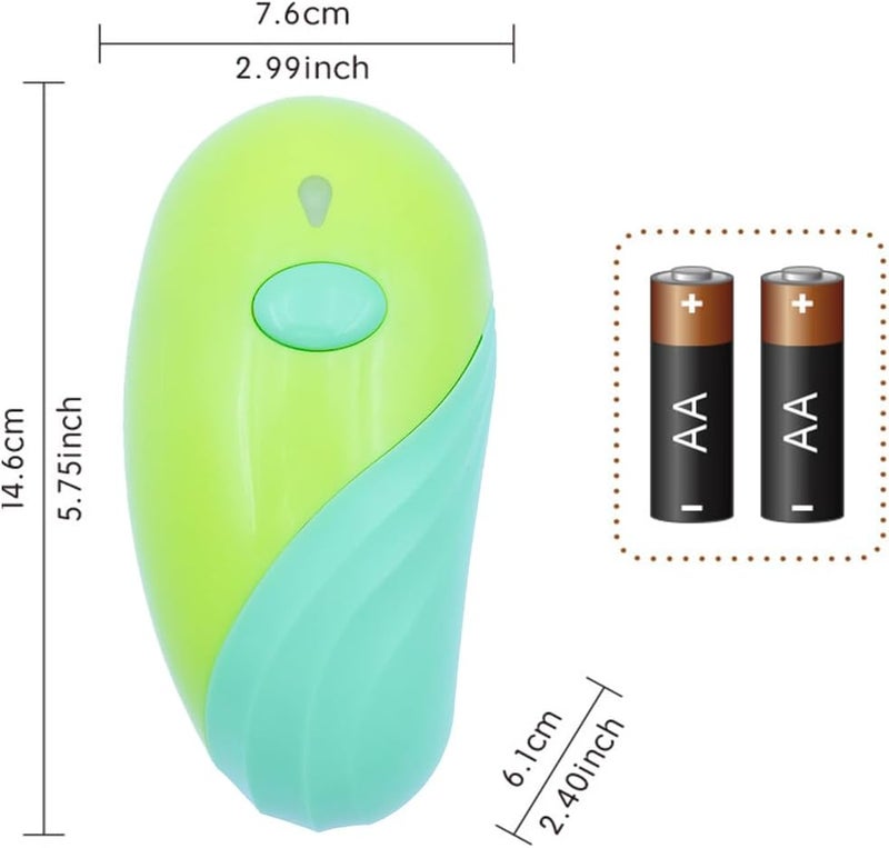 ZYCCER New Upgrades Auto Electric Can Opener，Open Your Almost Any shape of Cans with A Simple Press of Button - Automatic,Hands Free, Smooth Edge, Food-Safe, Battery Operated (Green) - Image 2