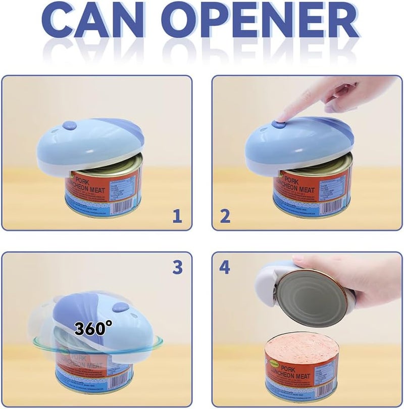 ZYCCER New Upgrades Auto Electric Can Opener，Open Your Almost Any shape of Cans with A Simple Press of Button - Automatic,Hands Free, Smooth Edge, Food-Safe, Battery Operated (Green) - Image 3