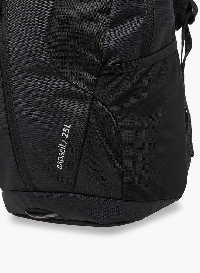 Kappa Logo Print Backpack with Adjustable Straps and Zip Closure - 16x46x27 cm - Image 5