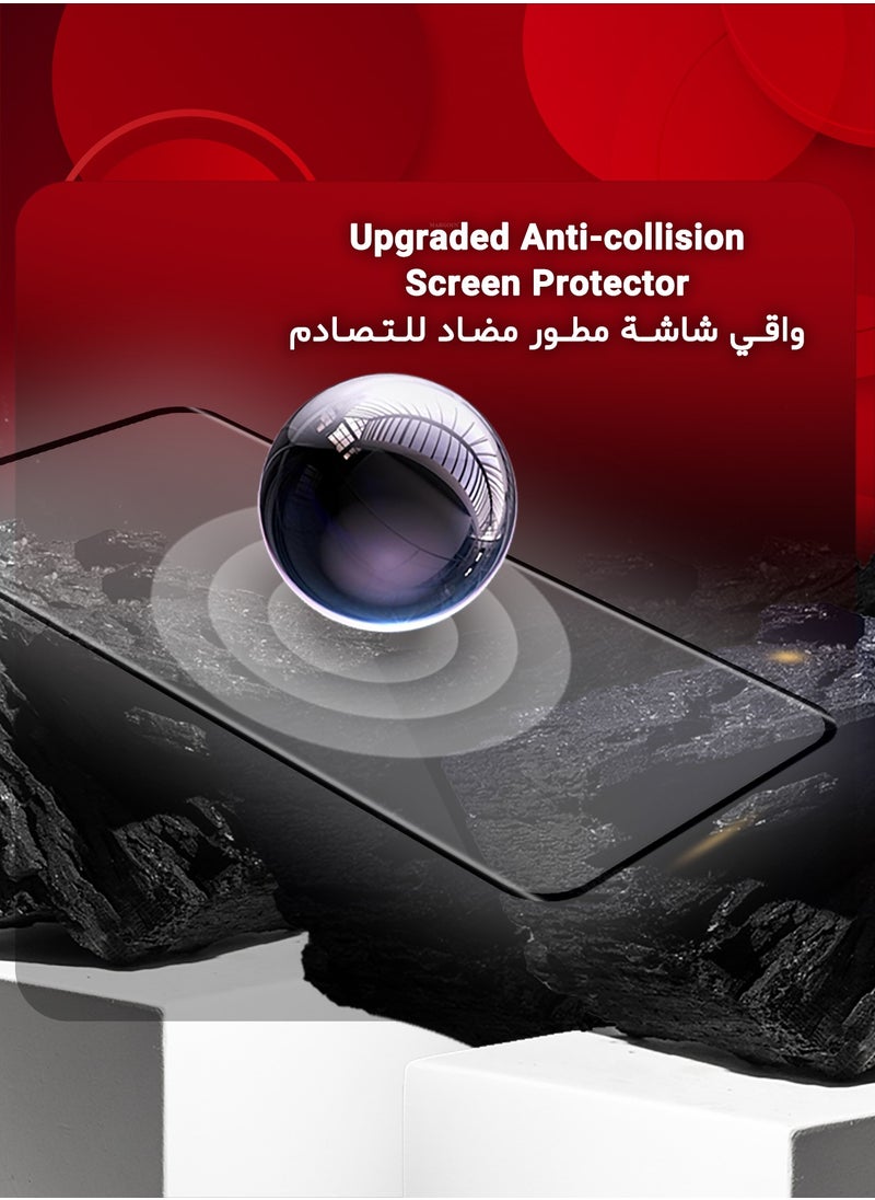 CATANES (For Xiaomi Mi 11 Ultra 5G) 3Pack, Premium Tempered Glass Screen Protector Anti Buble Anti Scratch - Side Black  - Image 4