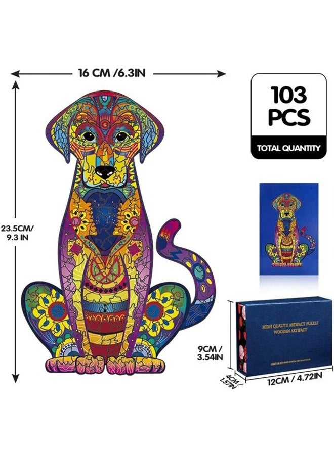 Labrador Wooden Jigsaw Puzzle Wood Animal Shape 3d Jigsaw Puzzle for Adults and Kids - Image 2