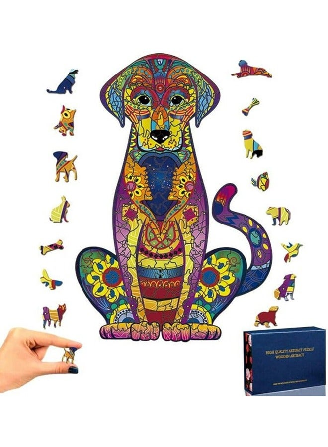 Labrador Wooden Jigsaw Puzzle Wood Animal Shape 3d Jigsaw Puzzle for Adults and Kids - Image 1