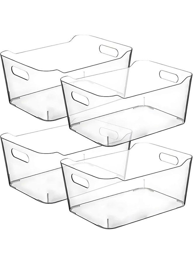 YelaJoy Clear Plastic Storage Bins for Kitchen Organization or Pantry Organizers and Storage, Freezer Fridge Organizer Storage Containers Bin for Organizing Refrigerator Medicine Closet Cabinet Organizers  - Image 1