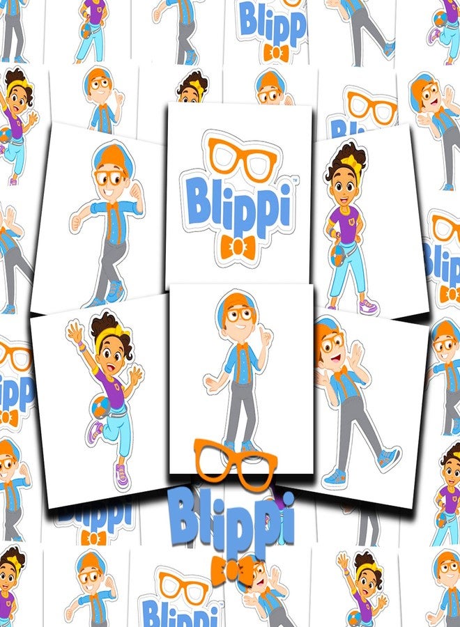 Blippi Tattoos for Kids Party Favors Bundle - 72 Pc Individual Tattoos - Image 1