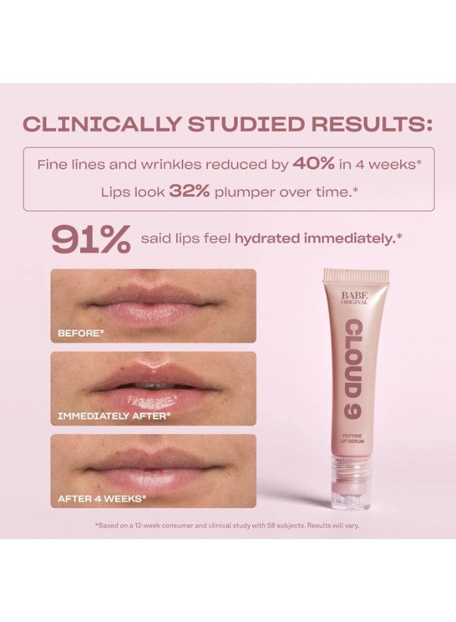 BABE ORIGINAL Cloud 9 Peptide Lip Serum | Daily Lip Treatment with Cloudberry Oil, Mushroom Extracts, Hyaluronic Acid for Dryness & Fine Lines | Smoothing & Hydrating Lip Moisturizer | Vegan Lip Care - Image 2