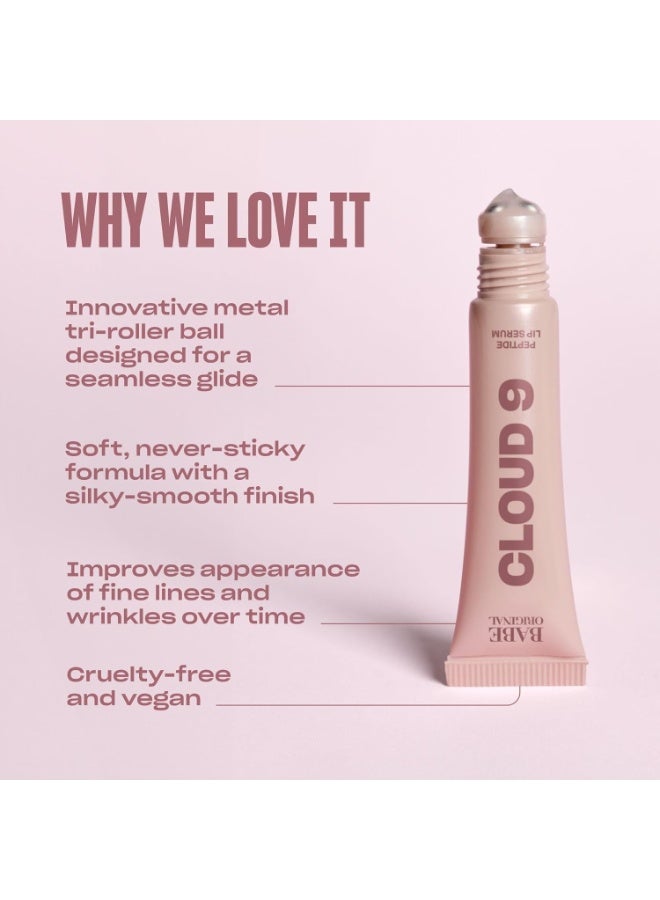 BABE ORIGINAL Cloud 9 Peptide Lip Serum | Daily Lip Treatment with Cloudberry Oil, Mushroom Extracts, Hyaluronic Acid for Dryness & Fine Lines | Smoothing & Hydrating Lip Moisturizer | Vegan Lip Care - Image 3