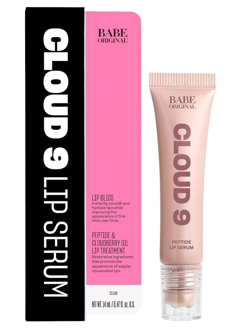 BABE ORIGINAL Cloud 9 Peptide Lip Serum | Daily Lip Treatment with Cloudberry Oil, Mushroom Extracts, Hyaluronic Acid for Dryness & Fine Lines | Smoothing & Hydrating Lip Moisturizer | Vegan Lip Care - Image 1