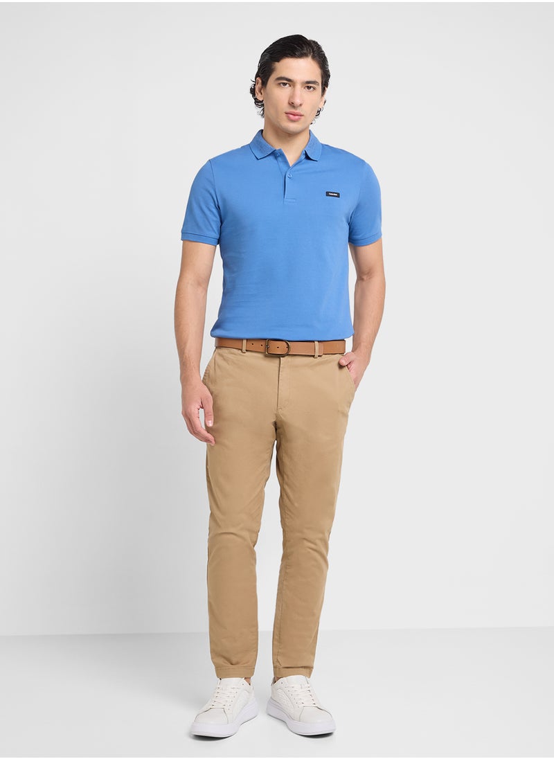 CALVIN KLEIN Stretch Pique Grindle Short Sleeve Polo  - Image 4