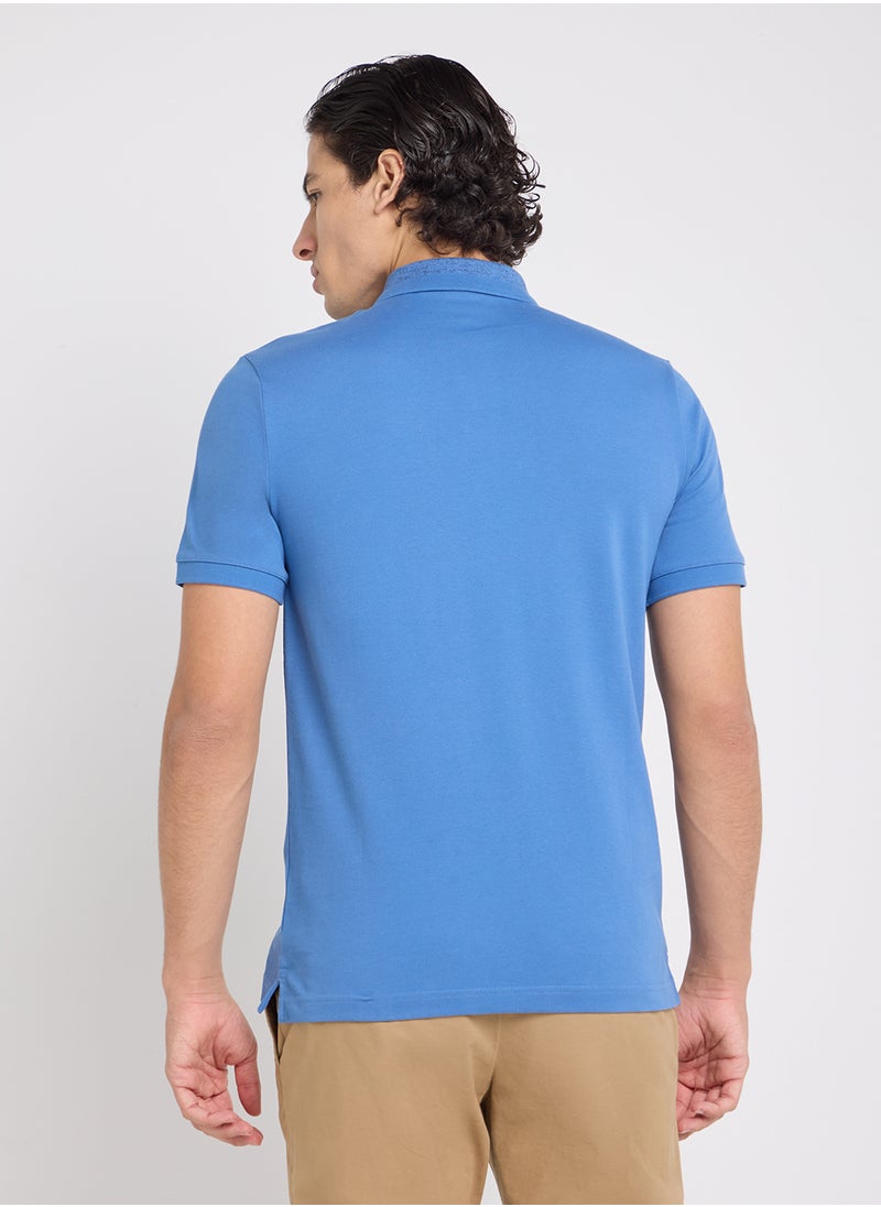 CALVIN KLEIN Stretch Pique Grindle Short Sleeve Polo  - Image 2