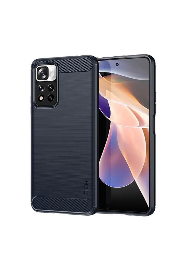 Case For Xiaomi Redmi Note11 Pro / Note 11 Pro+ Gentleness Series Brushed Texture Carbon Fiber Soft TPU Phone Case