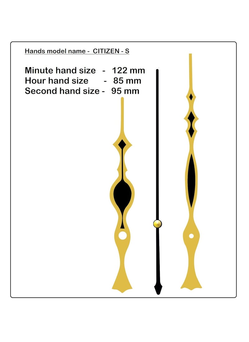 KEDAR KEDAR Ajanta Quartz Ortime Sweep Silent Movement Machine for Wall Clock with Fancy Needles Made in IndiaS023  - Image 2