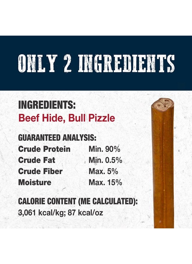 Cadet Cadet Bully Hide Sticks for Large Dogs, All-Natural Beef Pizzle, Rawhide Free Dog Bully Sticks for Aggressive Chewers, Large (2 Count)  - Image 5