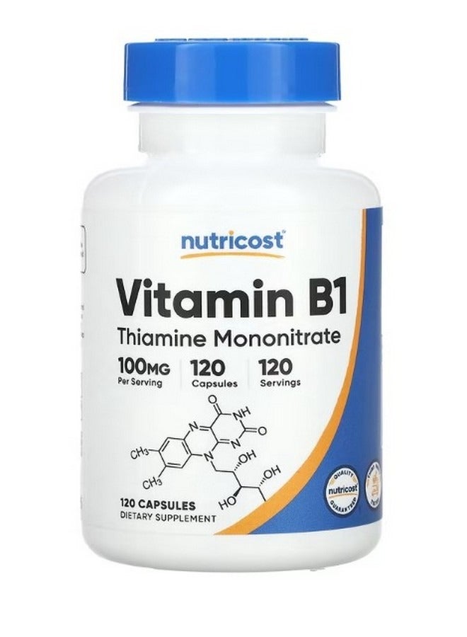 Nutricost Vitamin B1 100 Mg 120 Capsules - Image 1