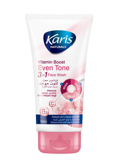 Naturals Vitamin Boost Even Tone 3 in 1 Face Wash 150 ml