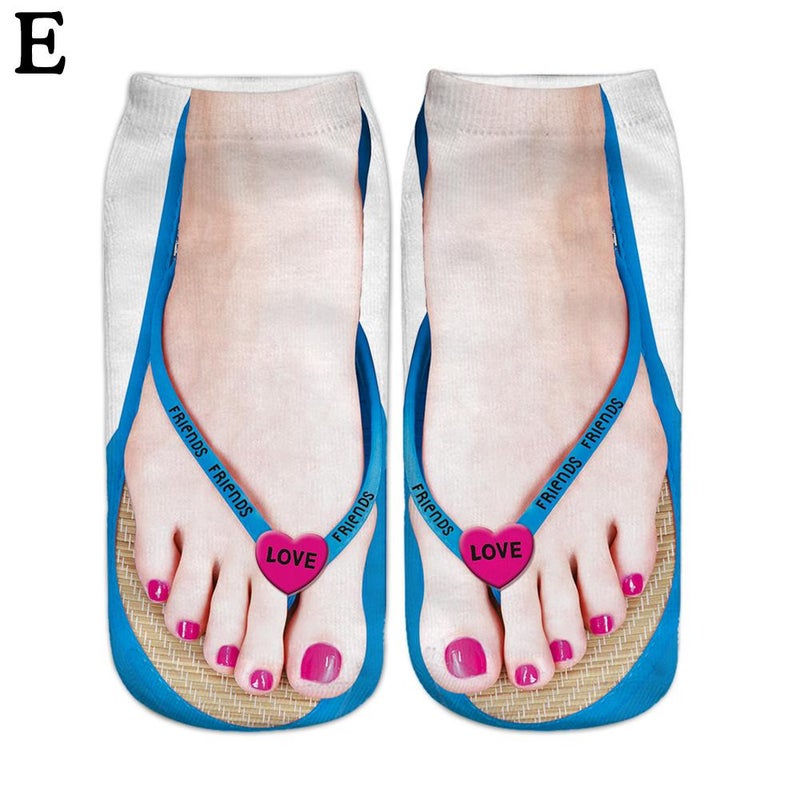 3D printed socks, flip-flops, socks, AliExpress factory direct sales, nail socks, TikTok popular style - Image 1