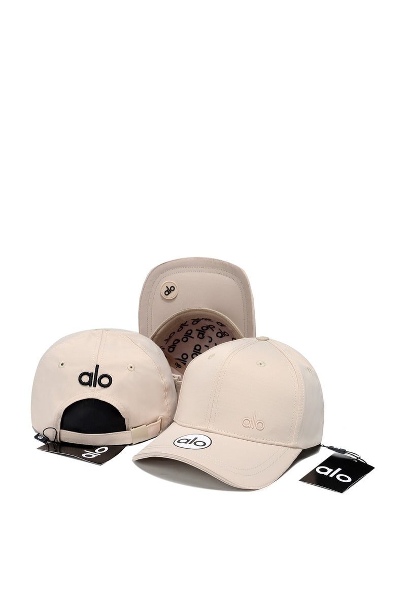alo Alo Cap: Light Beige, Contrast Logo & Brand Detailing 