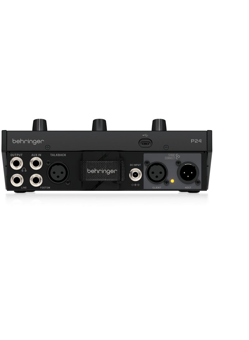 behringer P24 StageConnect Personal Monitor Mixer with 13 Stereo Channels and 60-mm Faders - Image 4
