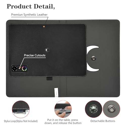 LiuShan Compatible with REDMAGIC Astra case,Zuleisy E8A case,360 Degree Rotation Stand PU Cover for REDMAGIC Astra 9 Inch Tablet(Not Fit Other Tablet),Black - Image 5