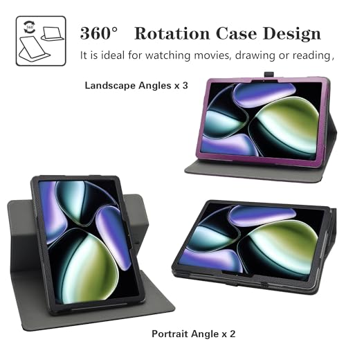 LiuShan Compatible with REDMAGIC Astra case,Zuleisy E8A case,360 Degree Rotation Stand PU Cover for REDMAGIC Astra 9 Inch Tablet(Not Fit Other Tablet),Black - Image 2