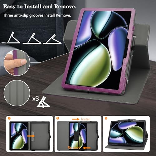 LiuShan Compatible with REDMAGIC Astra case,Zuleisy E8A case,360 Degree Rotation Stand PU Cover for REDMAGIC Astra 9 Inch Tablet(Not Fit Other Tablet),Black - Image 4