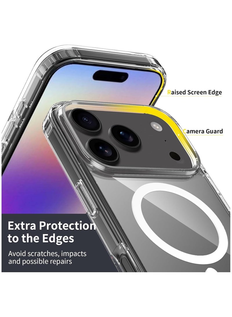 Liboer Magnetic Case for iPhone 17 Pro Max 6.86-Inch Compatible with MagSafe iPhone 17 Pro Max Cover Case Never Yellow Shockproof Built-in corner Magnet Phone Case For iPhone 17 Pro Max（Clear） - Image 4
