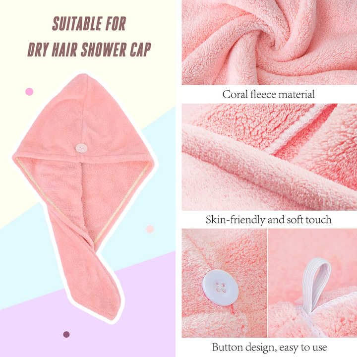 Outlay Home Hair Towel Wrap for Women-Quick Drying Microfiber Towel for Hair with Elastic Loop for Tying-Super Absorbent Head Towels Wrap for Ladies Hair Turban 1 Piece - Image 4