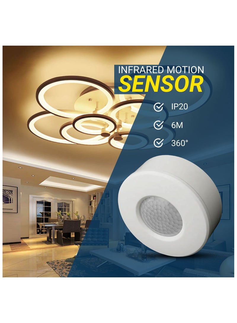 Duravel Duravel Motion Sensor 360 Degree Surface Mount PIR Ceiling Occupancy Motion Sensor Detector Power Switch  - Image 4