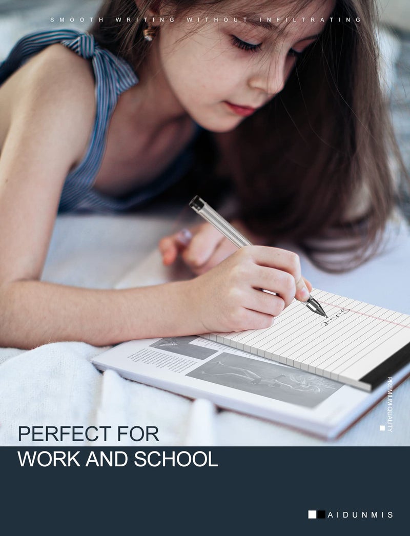 Aidunmis 3 Pack Small Legal Pads 5x8 White Notepads Paper Tablets 5x8 Legal Pad 80 GSM Lined Note Pads of Paper 5x8 College Ruled Writing Pads 30 Sheets/Pad, 25 Lines Note Pads for School, Office - Image 4