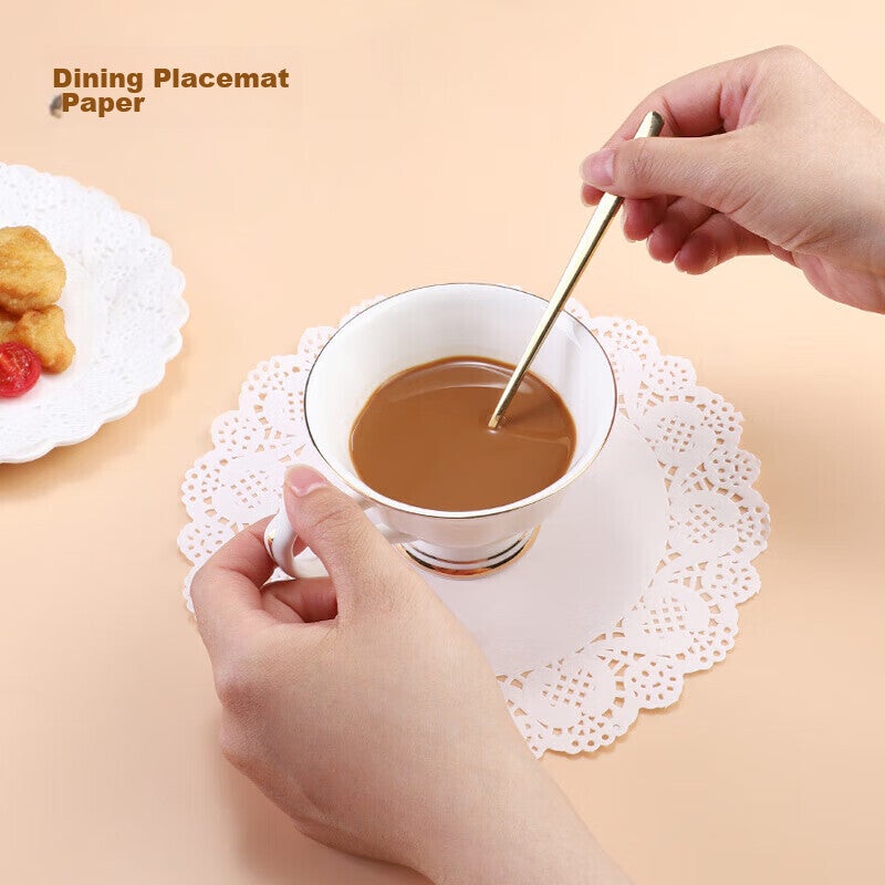 MAXCOOK المتاح ورقة امتصاص الزيت ورق الطبخ ورق الخبز ورقة الشحوم واقية ورقة الشواء ورقة الدانتيل حافة 21.6cm 100 ورقة MCPJ7033 - Image 5