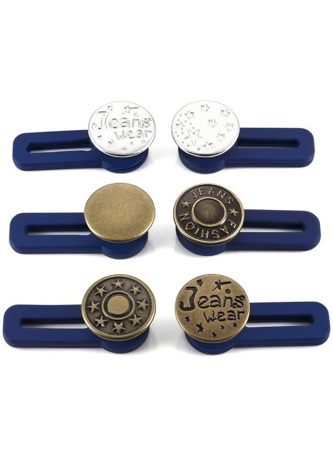 Trouser button extension, pack of 6 wonder buttons, extender, trouser extension, waistband extension for skirt, jeans, trousers, 6pcs - Image 1