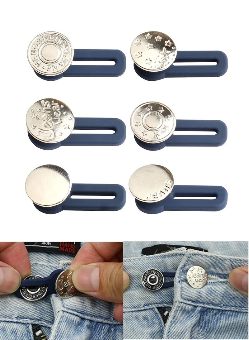 Trouser button extension, pack of 6 wonder buttons, extender, trouser extension, waistband extension for skirt, jeans, trousers, 6pcs - Image 3