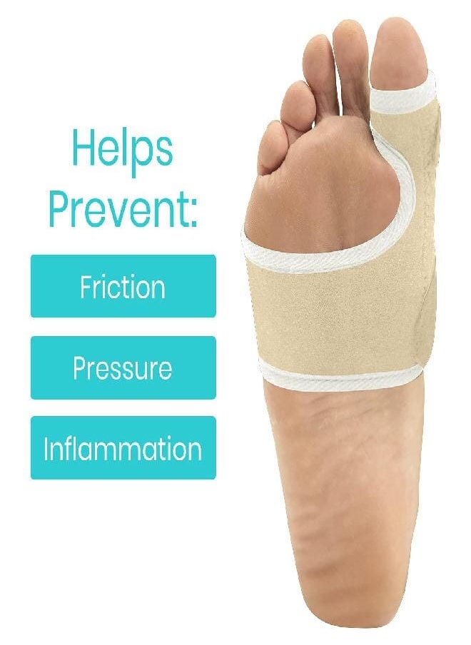 VIVE - Vive Bunion Brace (Pair) - Big Toe Corrector Straightener with Splint - Hallux Valgus Pad, Joint Pain Relief, Alignment Treatment - Orthopedic Sleeve Foot Wrap Support for Men and Women (Beige) - Image 1