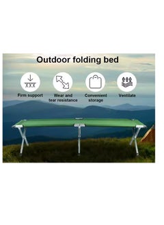 LIVVY Heavy Duty Portable Camping Cot – Sturdy Sleeping Bed Supports 330lbs, Collapsible & Foldable, Ideal for Outdoor, Travel, Office, Beach, Festivals, Home Use with Carry Bag(Green)  - Image 5