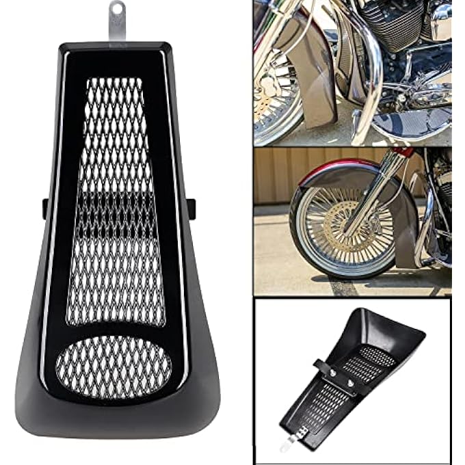 YDLMT Gloss/Vivid Black Front Scoop, Motorcycle Fairing Chin Spoiler for Harley Softail Fatboy Springer Breakout Night Train FXSTS FLSTF 2000-2017 - Image 4