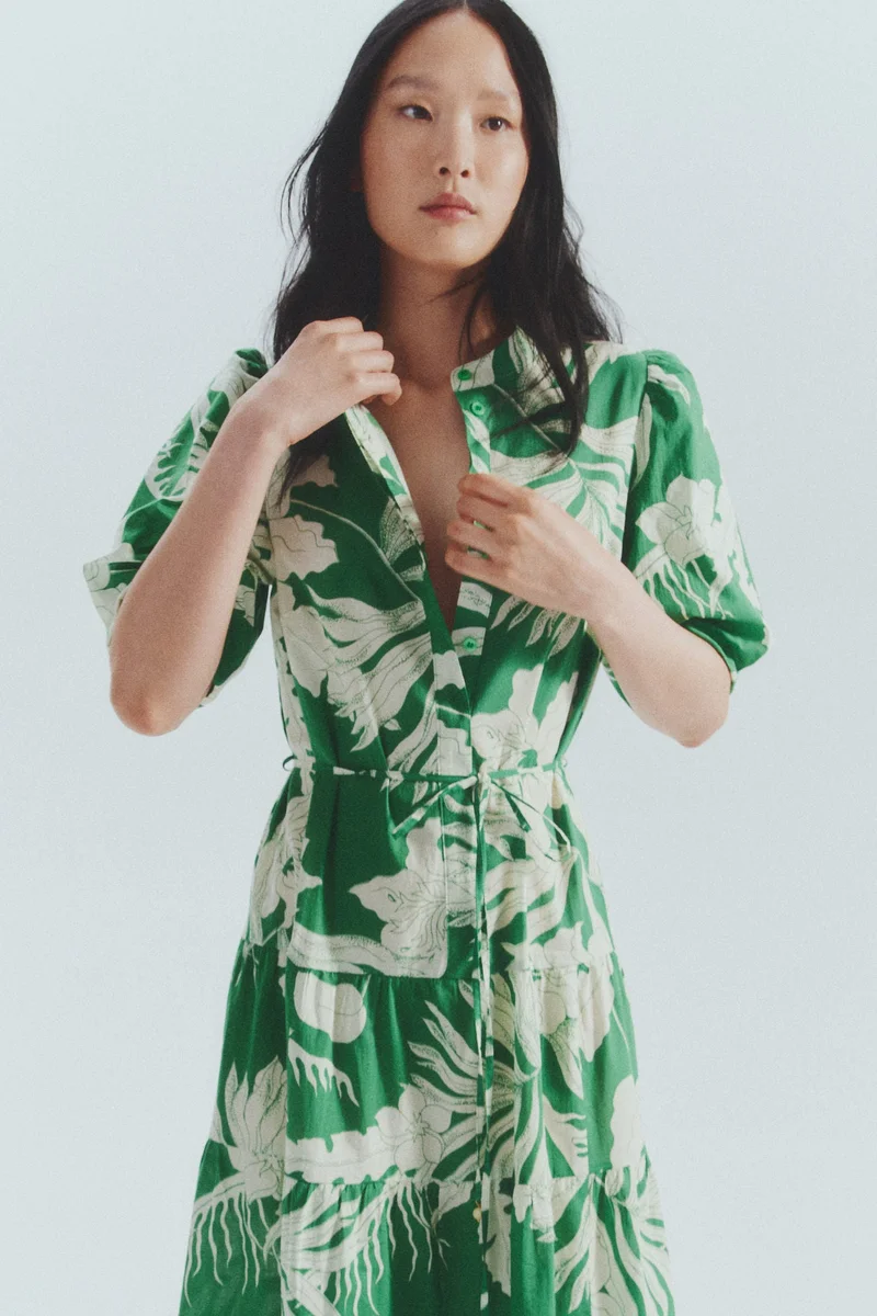 H&M Long cotton dress