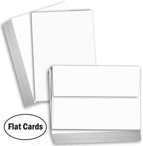 Hamilco White Cardstock Thick Paper - Flat 4.5" X 6.25" A6 Blank Index Flash Note & Post Cards - 80 lb Card Stock for Printer (100 Pack with Envelopes) Bright - Image 2