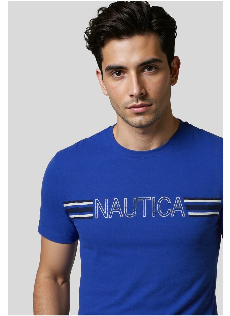NAUTICA Logo Regular Fit Premium Cotton Crew Neck T-shirt  - Image 5