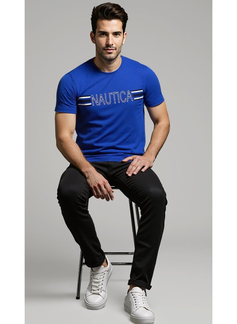 نوتيكا تيشيرت قطن بريميوم بقصة عادية وياقة دائرية وشعار - Image 4