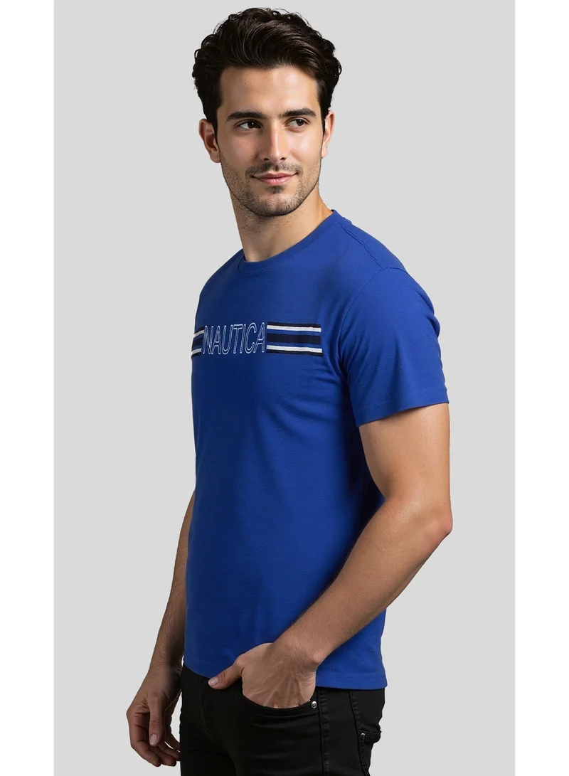 نوتيكا تيشيرت قطن بريميوم بقصة عادية وياقة دائرية وشعار