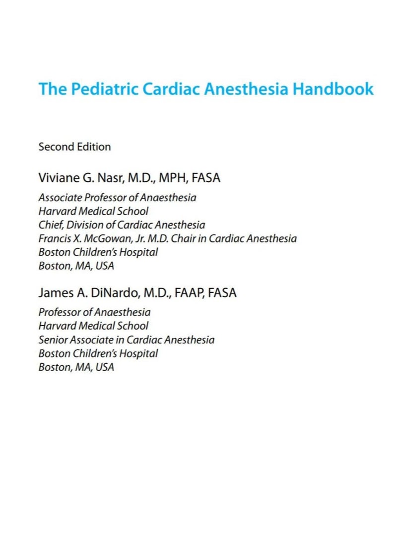 The Pediatric Cardiac Anesthesia Handbook - Image 2