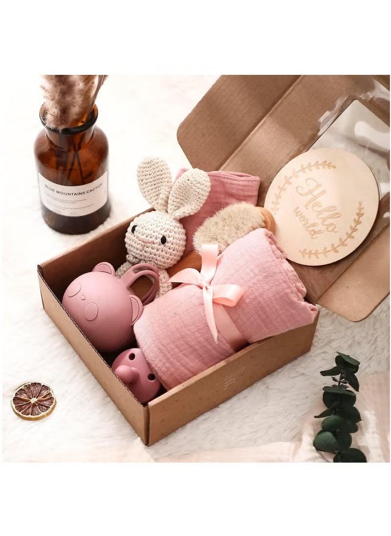 XiuWoo Baby Gift Set for Newborn New Baby Gift Set, Newborn Baby Essentials Baby Bath Set with Baby Blanket, New Born Baby Girls & Baby Boy Gifts  - Image 2