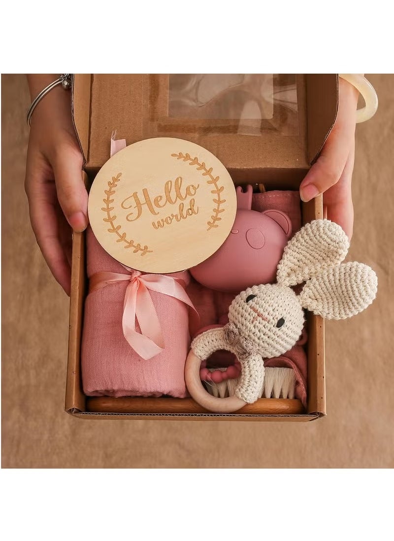 XiuWoo Baby Gift Set for Newborn New Baby Gift Set, Newborn Baby Essentials Baby Bath Set with Baby Blanket, New Born Baby Girls & Baby Boy Gifts  - Image 3