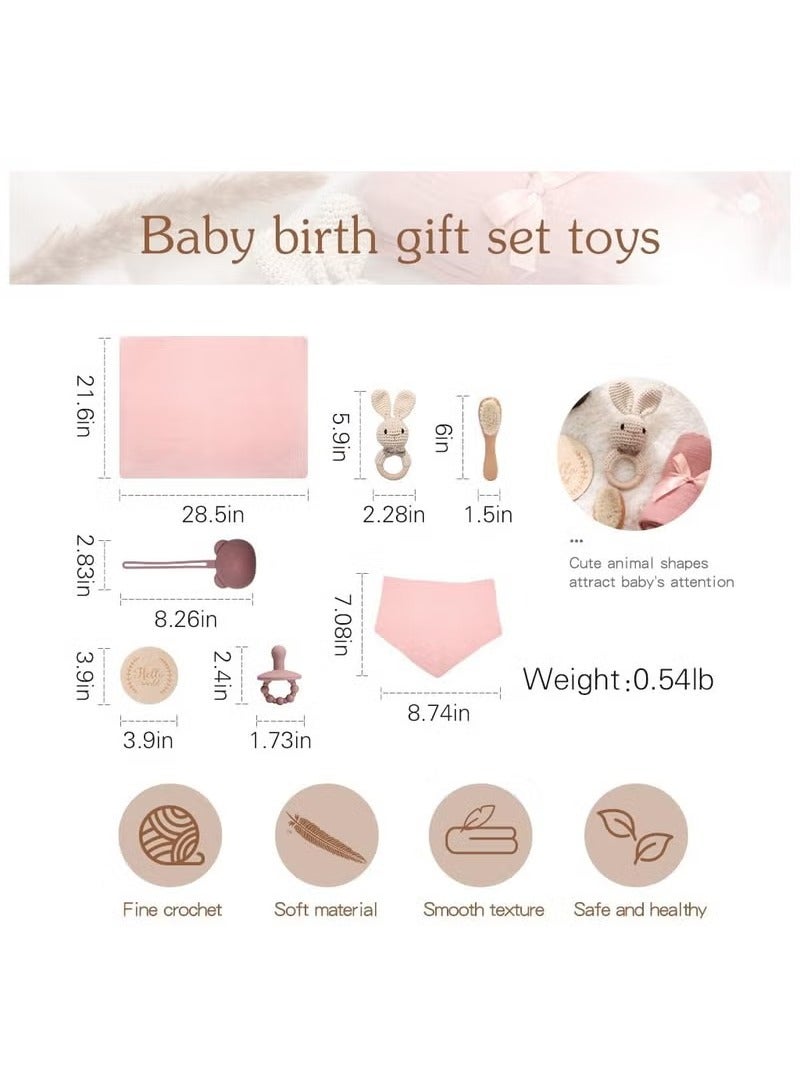 Baby Gift Set for Newborn New Baby Gift Set, Newborn Baby Essentials Baby Bath Set with Baby Blanket, New Born Baby Girls & Baby Boy Gifts
